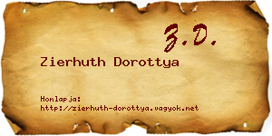 Zierhuth Dorottya névjegykártya